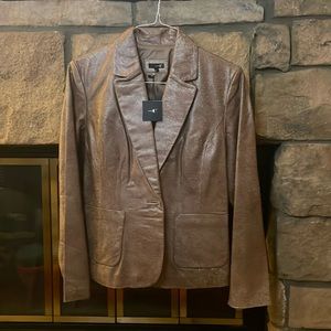 VINTAGE LEATHER WOMEN'S BLAZER